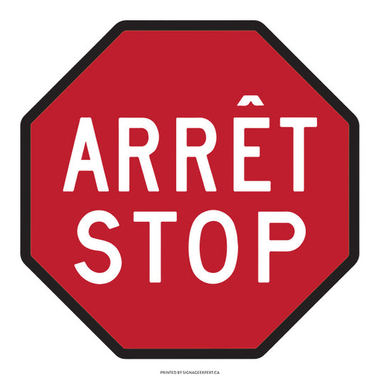 Arrêt/Stop Sign (Square Shaped)