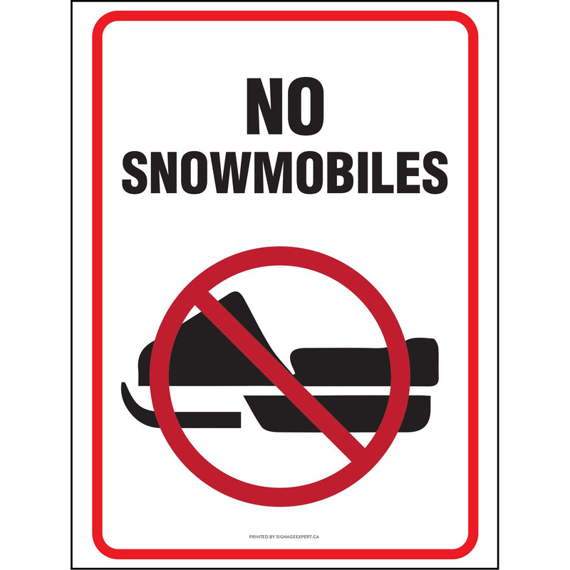 No Snowmobiles Allowed
