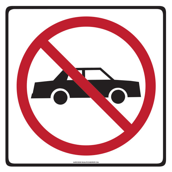 No vehicles Allowed (Square)