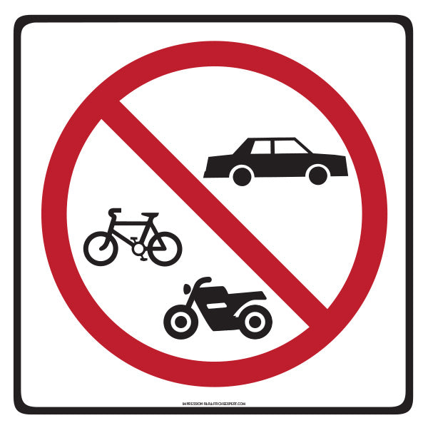 No Vehicles allowed (Quads, Cars, Motorcycles)
