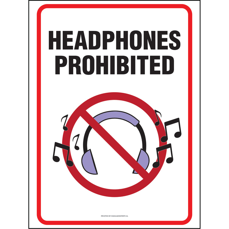 Headphones Prohibited