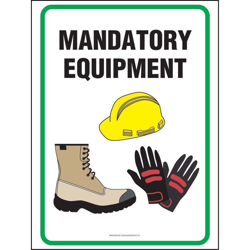 Mandatory Safety Equipment (Helmet, Boots & Gloves)