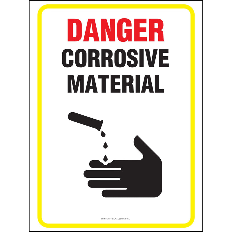 Danger Corrosive Material