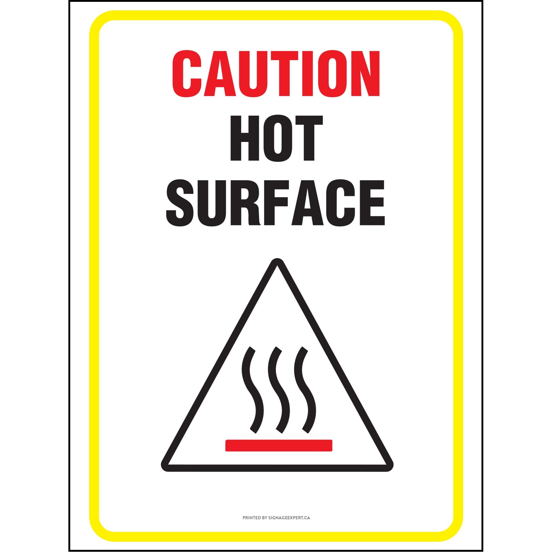 Hot Set Signage Caution Hot Surface – Signage Expert