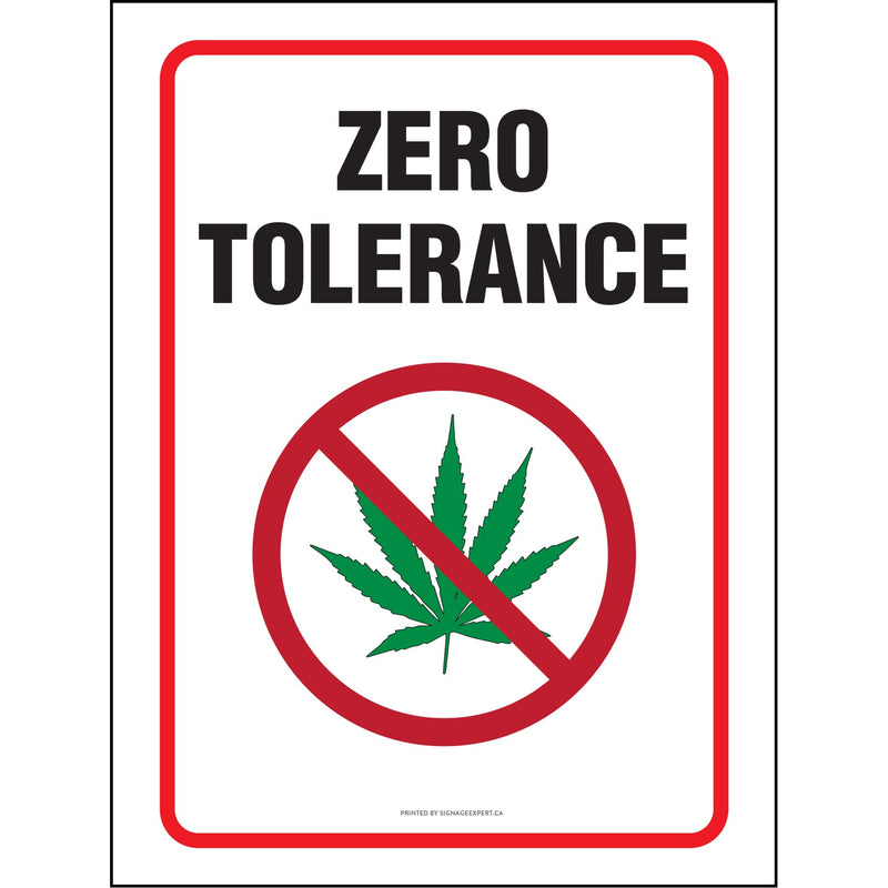 Marijuana/Cannabis - Zero Tolerance