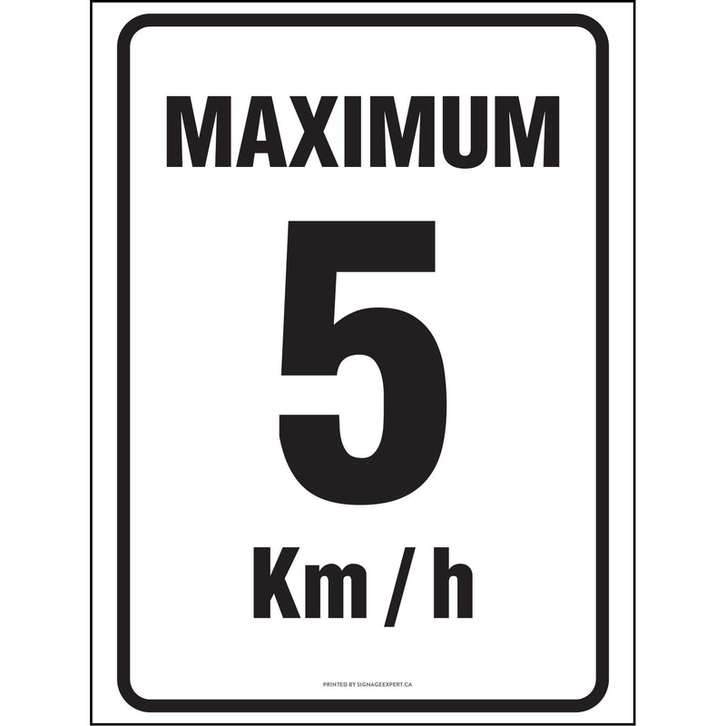 Maximum 5 Km/H
