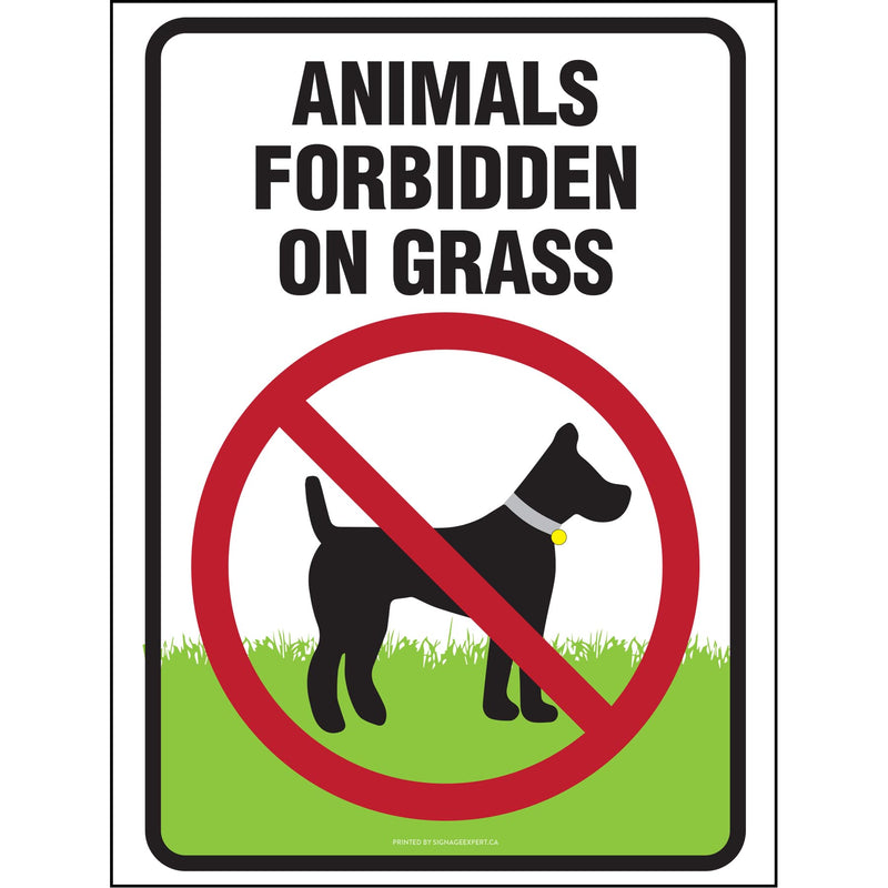 Animals Forbidden on Grass - Dog