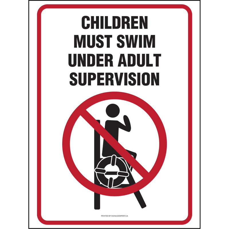 Children Swimming Under Adult Supervision