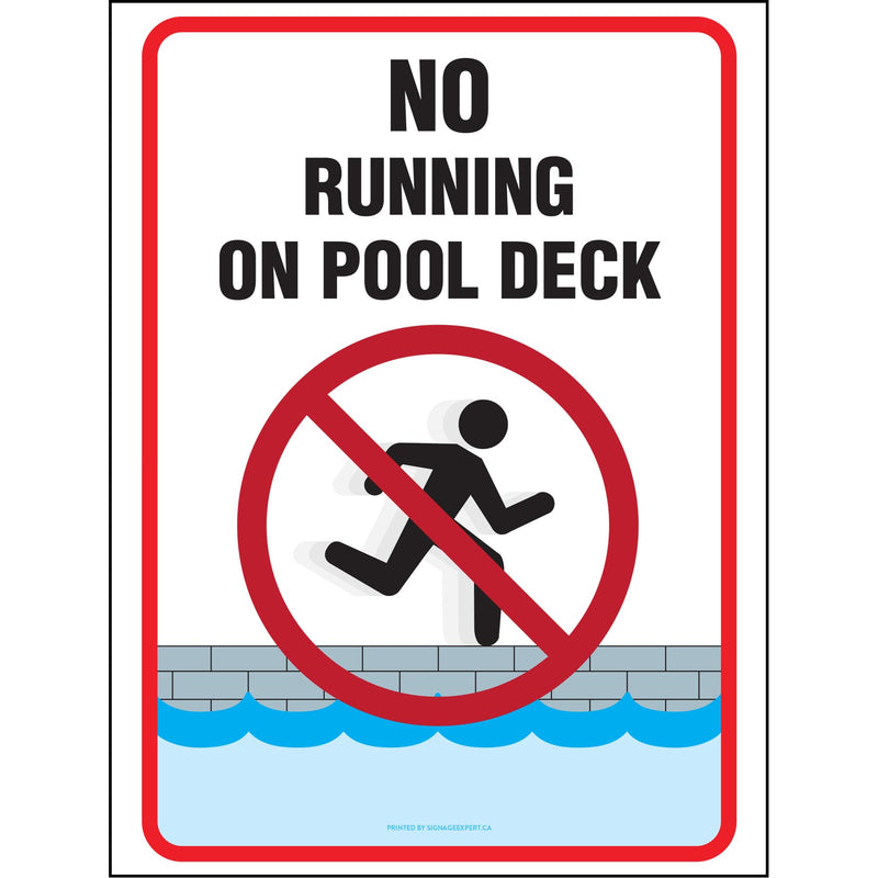 No Running on Pool Deck